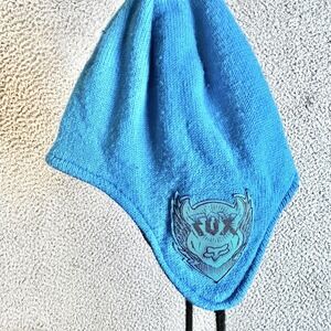 Vintage FOX Racing Rare Beanie With Ear Flaps One Size Y2K